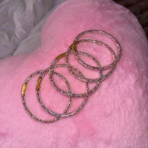 BANGLES BRACELET RUBBER SILICONE GLITTER PRETTY CUTE AESTHETIC